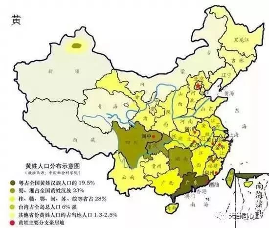 黄姓最新人口统计与论述简介